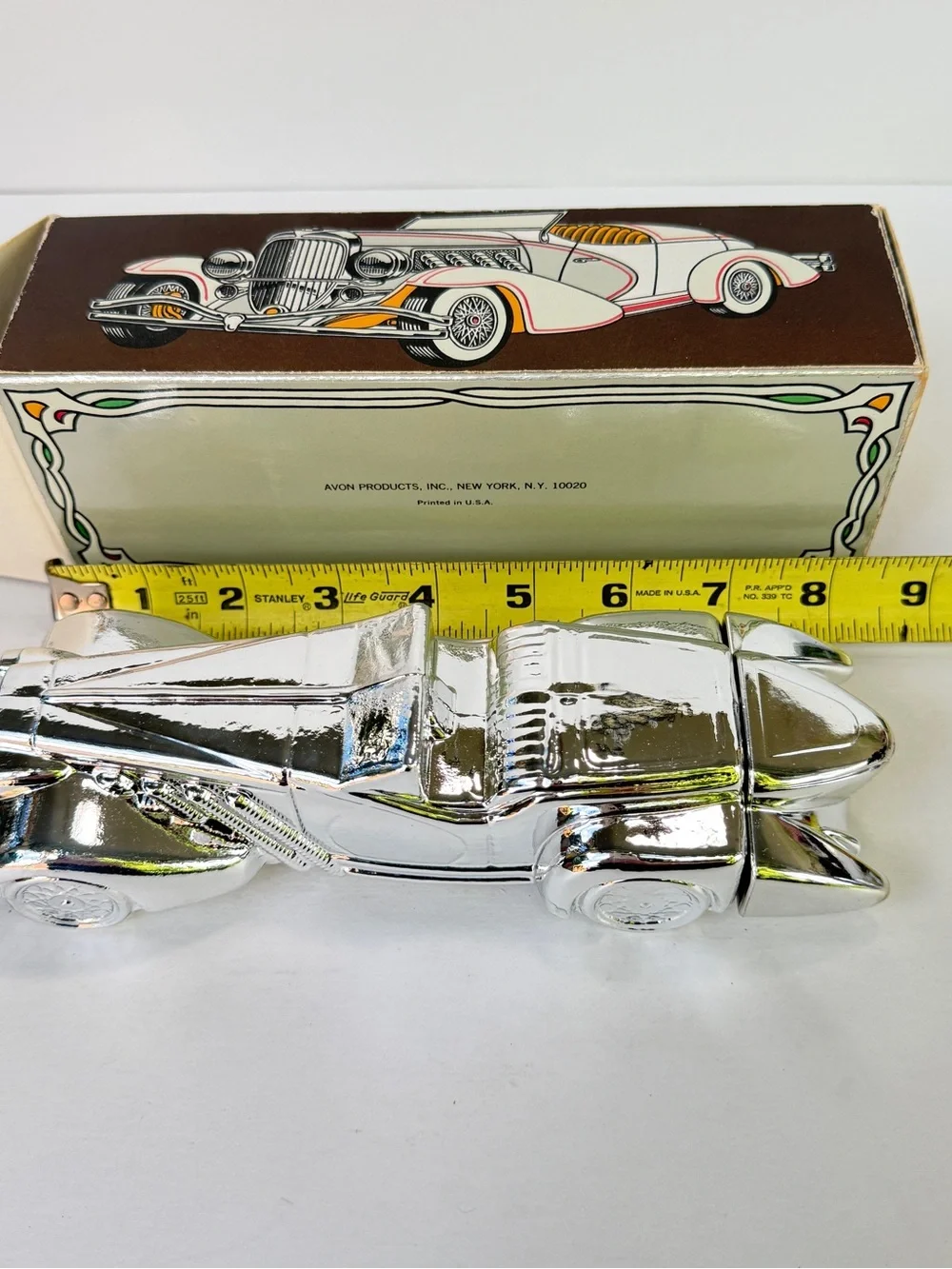 AVON Vintage Cars Aftershave, Full Bottles & Boxes 3 Lot NOS w Silver Duesenberg